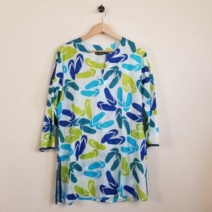 KikiSol Flip Flop Cotton Tunic Medium